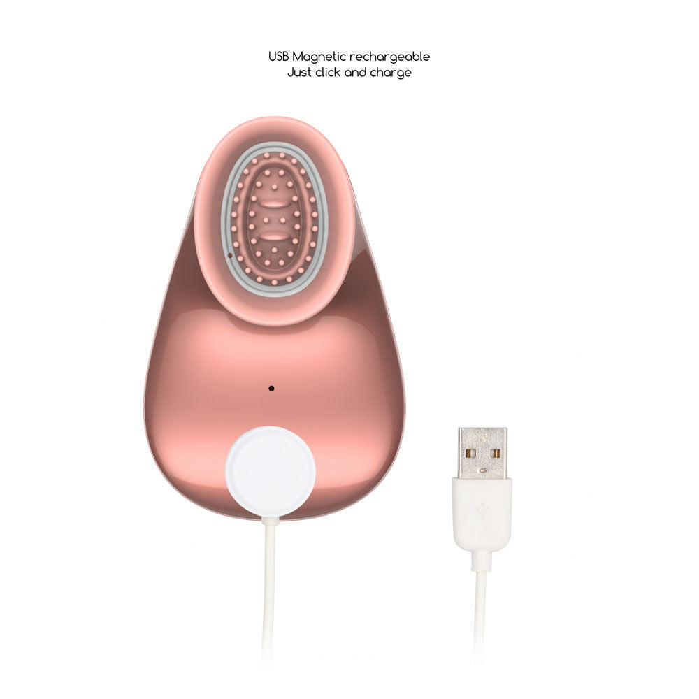 Twitch 1 - silver - clitoral stimulator silver - Product front view, focused on charger  | Flirtybay Adult Shop Australia Lingerie Shop
